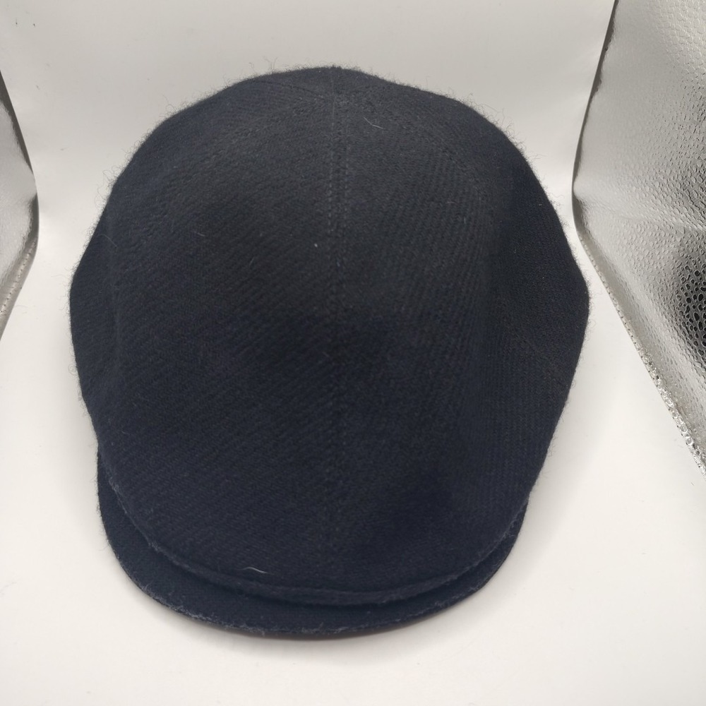 Goorin Bros Wool Newsboy Cap hat Black Size Small Fleese Lined Cabby